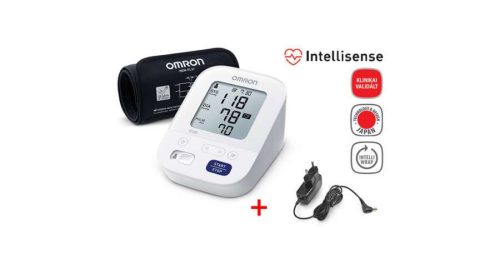 OMRON M3 COMFORT AUTOTOMATA FELKAROS INTELLISENCE VÉRNYOMÁSMÉRŐ + ADAPTER ÚJ