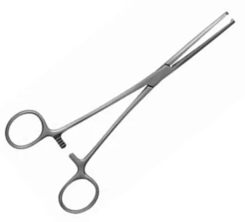 Érfogó egyenes (kocher) 16 cm horgas végű