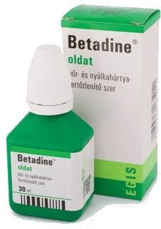 Fertőtlenítő betadine oldat 30 ml (bőr és nyálkahártya)