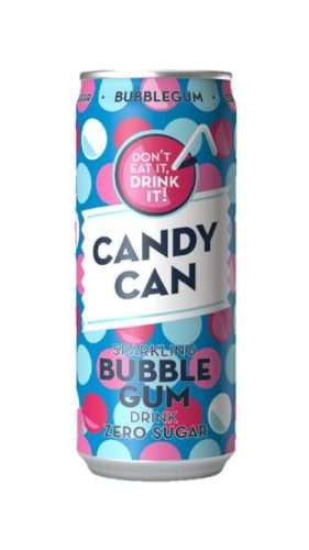 CANDY CAN BUBBLEGUM ZÉRO CUKOR SZÉNSAVAS ÜDÍTŐITAL330 ML