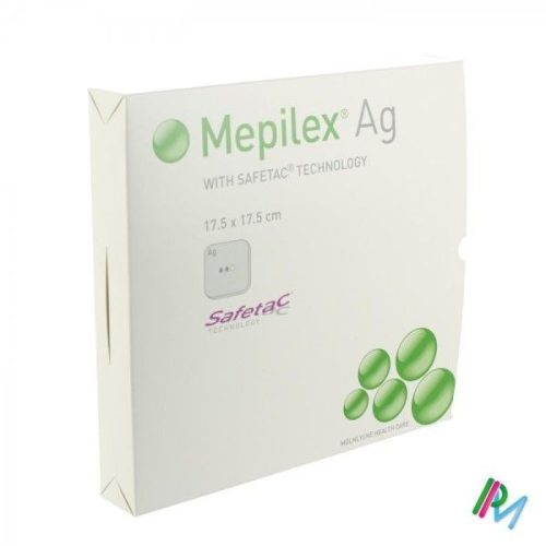 Mepilex ag 17,5 x 17,5 cm antibakteriális lágy szilikon habszivacs kötszer