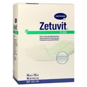 Zetuvit plus steril nedvszívó sebfedő párna 10x10 cm
