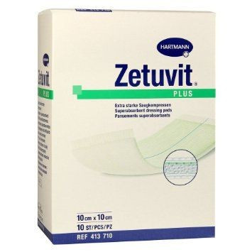 Zetuvit plus steril nedvszívó sebfedő párna 10x10 cm