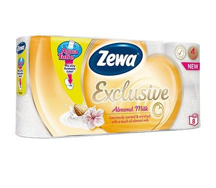 Zewa exclusive 4 rétegű toalettpapír almond milk 8 tekercs/csomag