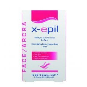 X-epil használatra kész gyantacsík arcra 6x2 db