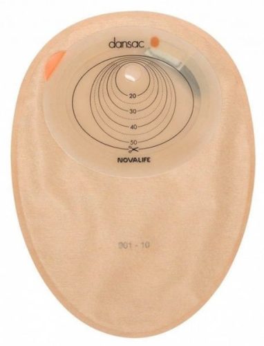 Dansac 901-35 novalife 1 midi zárt testszínű zacskó kivágható 30-55x70 mm-ig