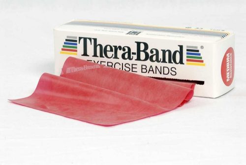 Thera-band 5,5 m piros közepes erősítő gumiszalag