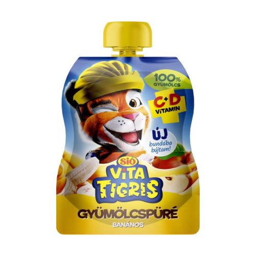 SIÓ VITATIGRIS 100% GYÜMÖLCSPÜRÉ BANÁN 90 GR