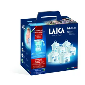   LAICA 6 DARABOS SZŰRŐBETÉT + LAICA STREEM LINE FEHÉR VÍZSZŰRŐ KANCSÓ J996050