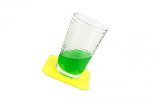 Tenura négyzet alakú poháralátét 4 darabos sárga 9x9 cm