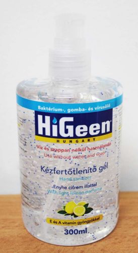 GLORY 300 ML ENYHE CITROM ILLATTAL KÉZFERTŐTLENÍTŐ GÉL (VÍZ NÉLKÜLI)