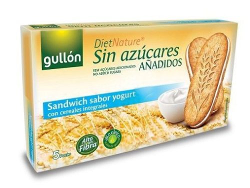 Gullón diabetikus cukormentes yoghurtos reggeli szendvics keksz 220 gr