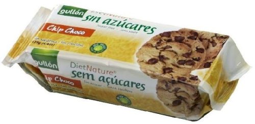 Gullón diabetikus cukormentes csokidarabos keksz 125 gr