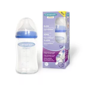   Lansinoh momma cumisüveg üvegből 160 ml lassú folyású etetőcumival