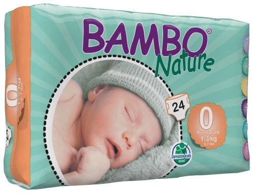 Bambo gyermekpelenka 0-ás 01-3 kg 24 db/csomag (koraszülött)
