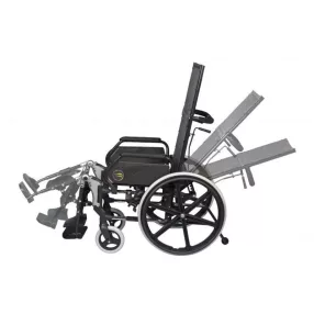   B-4200/p th+tl kerekesszék emelhető lábtartóval és dönthető háttámlával 43 cm