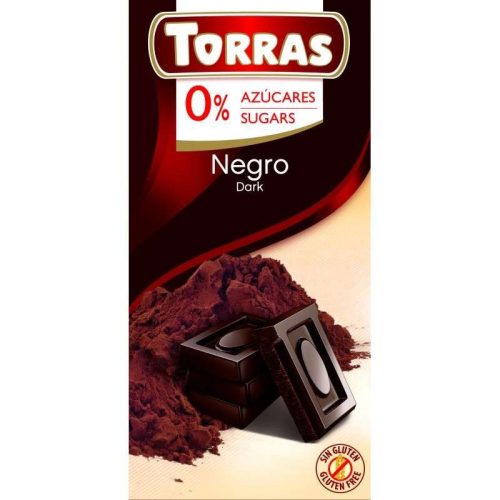 Torras étcsokoládé hozzáadott cukor nélkül 75 gr (gluténmentes)