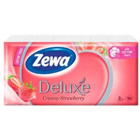   ZEWA DELUXE PAPÍRZSEBKENDŐ 3 RÉTEGŰ STRAWBERRY 90X (40CSOM/#)