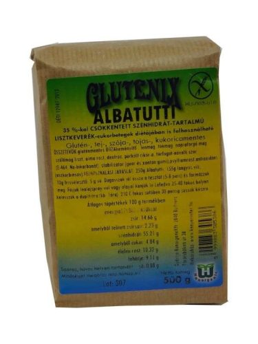 Glutenix alba tutti gluténmentes 35% -al csökkentett ch tartalmú kenyérliszt 500 gr