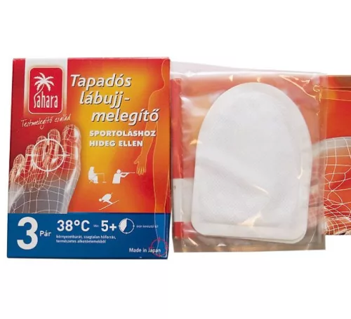 Sahara tapadós lábujj melegítő hideg ellen 3 pár/doboz