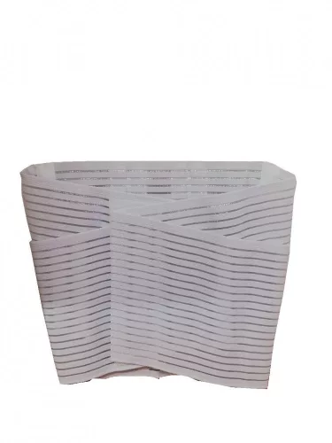 Ágyék-keresztcsont ortézis 24 cm széles bordásgumiból fehér 1-8 méretek