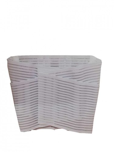 Ágyék-keresztcsont ortézis 24 cm széles bordásgumiból 1-es méret (75 cm) fehér