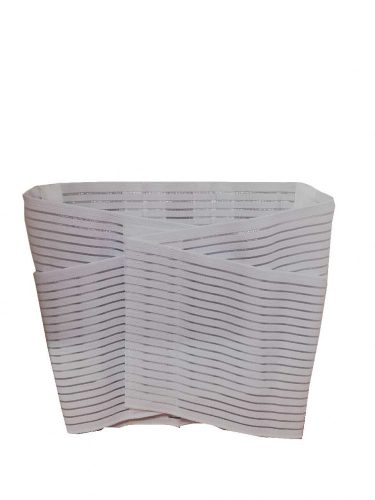 Ágyék-keresztcsont ortézis 24 cm széles bordásgumiból 2-es méret (82 cm) fehér