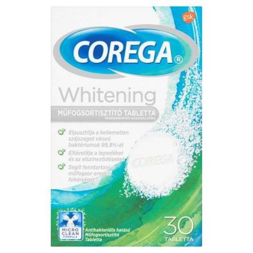 Corega whitening műfogsortisztító tabletta 30 db
