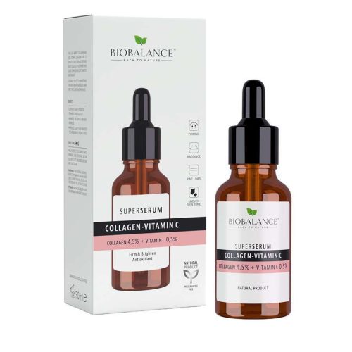 BIOBALANCE SZUPERSZÉRUM ARCRA TENGERI KOLLAGÉNNEL ÉS C-VITAMINNAL 30 ML