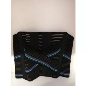   Ágyék-keresztcsont ortézis 24 cm széles bordásgumiból fekete 1-8 méretek