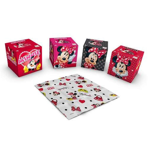 Minnie mickey papírzsebkendő dobozos 56 db 3 rétegű 20 x 20 cm