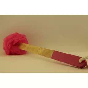 Fürdőszivacs fanyeles 49 cm 4 színben