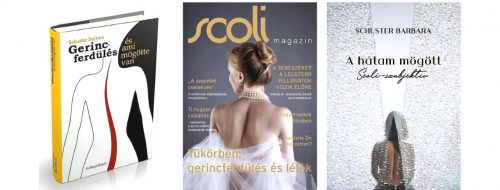 A hátam mögött című könyv+scoli magazin+gerincferdülés könyv