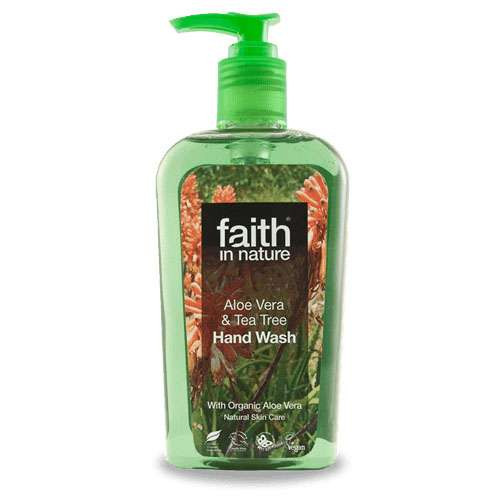 Aloe vera és teafa kézmosó faith in natur 400 ml