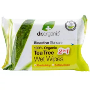 Dr. organic nedves törlőkendő BIO teafaolajjal