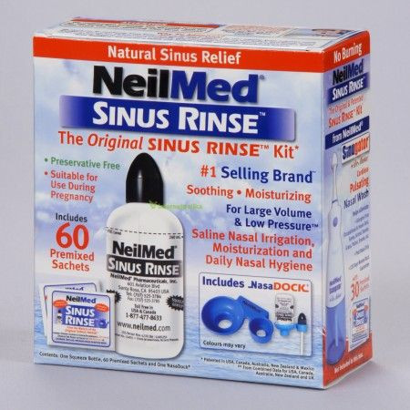 Neil med orrirrigáló készülék felnőtt 240 ml palack 60 tasak só (sinus rinse) 9 év felettieknek