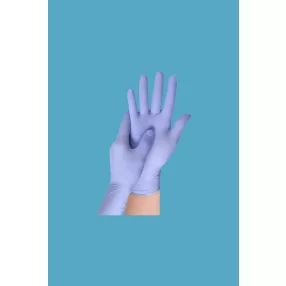   Hycare eco-silk nitril vizsgáló kesztyű L-es púdermentes 200 db/dob. lila