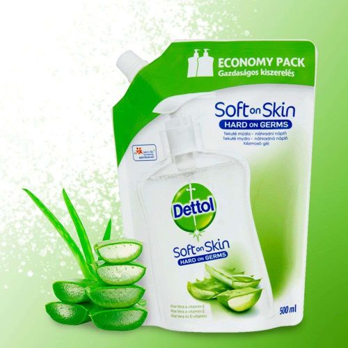 Dettol folyékony szappan utántöltő aloe soft skin 500 ml