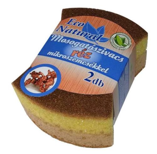 Natural mosogatószivacs réz mikroszemcsés 2 db-os