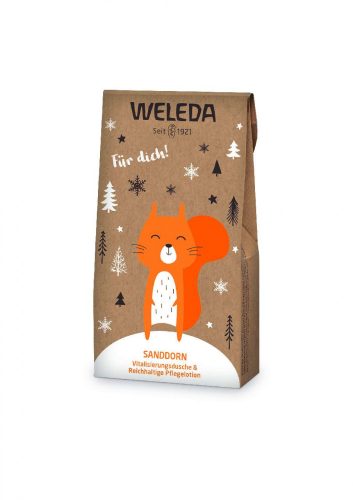 Weleda mini szett homoktövis tusfürdő 20 ml+homoktövis testápoló 20 ml