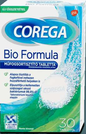 Corega BIO formula műfogsortisztító tabletta 30 db