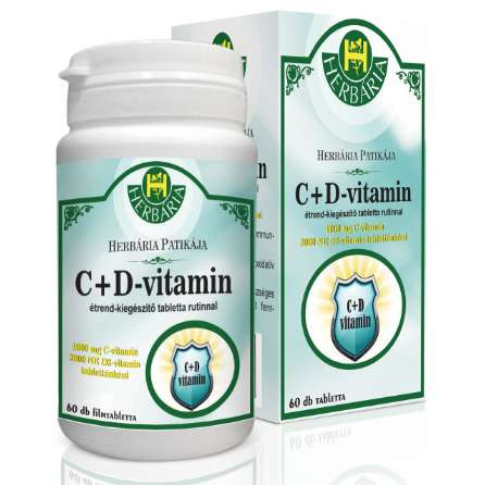 Herbária C vitamin 1000 mg + D vitamin 3000 ne 60 db