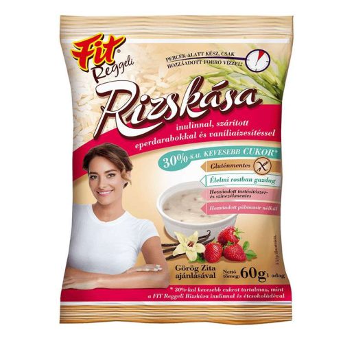 Fit reggeli rizskása eper vanilia ízesítéssel 60 gr