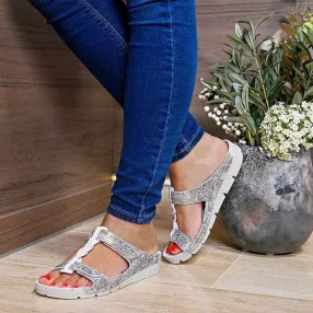   Batz Bori női papucs flexibilis talpszerkezet coral, ezüst 36-41