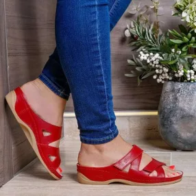 Batz Eni női papucs gél memory piros 36-41