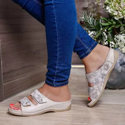 Batz Lia női papucs gél memory bézs, kék, ősz (autumn) 36-41