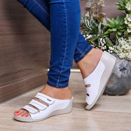 Batz Olga 36 comfort női papucs fehér