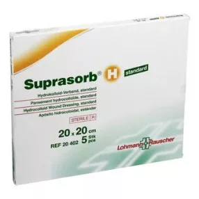   Suprasorb h 20 x 20 cm 108832 hidrocolloid kötszer standard vastag lappal steril (lohmann)