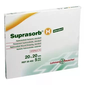 Suprasorb h 20 x 20 cm 108832 hidrocolloid kötszer standard vastag lappal steril (lohmann)