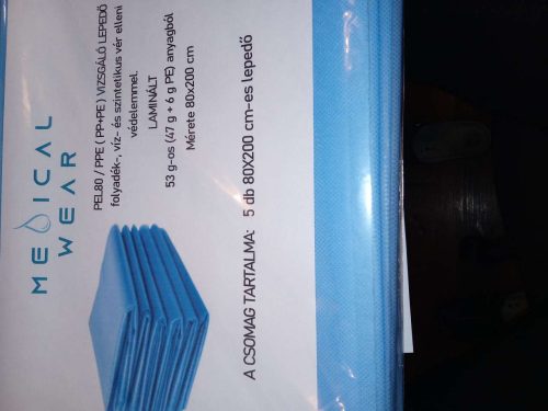 PPE VIZSGÁLÓ LEPEDŐ KÉK 53 GR 80X200 CM 1 DB/CSOMAG MEDICAL WEAR